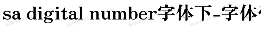 sa digital number字体下字体转换